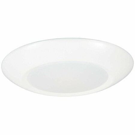 BRILLO 6 in. 15W 3000K 90CRI Round Disk LED Flush Mount Ceiling Light, White BR3565192